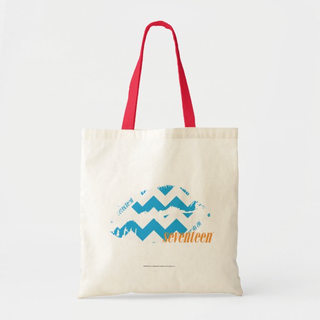 Tote Bag Aqua de zigzag (Devant)
