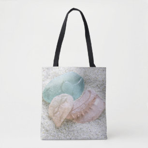 Tote Bag Aqua et pêche en verre marin - fourre-tout