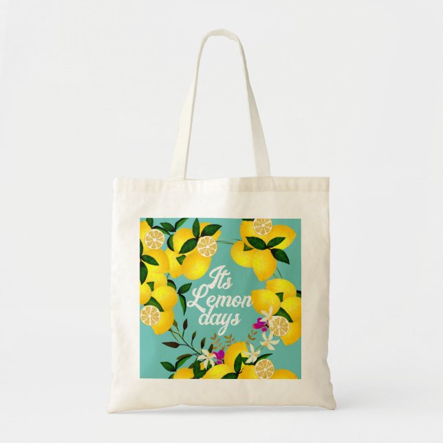 Tote Bag Aqua Lemon Days (Devant)
