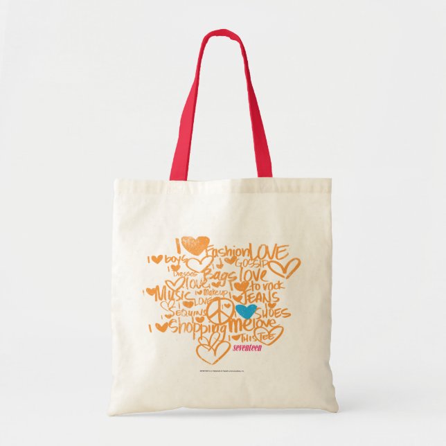 Tote Bag Aqua/orange de graffiti (Devant)