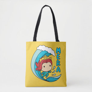 Tote Bag Aquaman   Chibi Mera Riding Vague Graphique