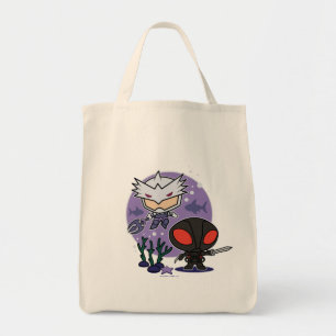 Tote Bag Aquaman Chibi Orm & Black Manta Graphisme sous-m