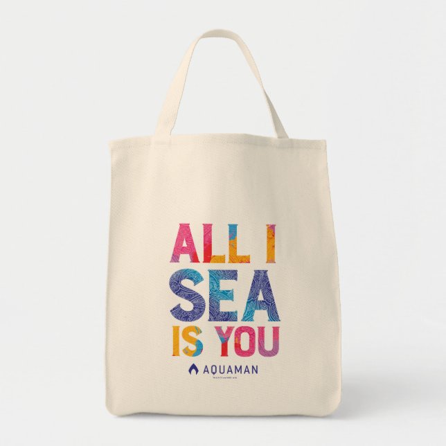 Tote Bag Aquaman | "Tout ce que je vois c'est toi" Paisley  (Devant)