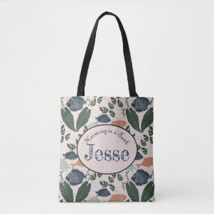 Tote Bag Aquaponics Fish Motif   Durable