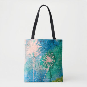 Tote Bag Aquarelle abstraite Dandelion peinte