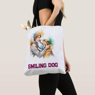 Tote Bag Aquarelle adorable Amoureux des chiens Best Friend