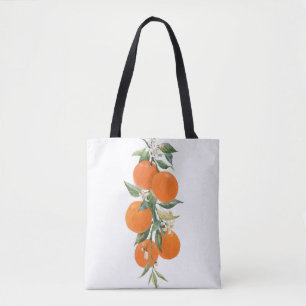 Tote Bag Aquarelle agrumes citrons orange citron