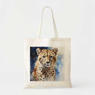 Tote Bag Aquarelle Animal Safari Cheetah