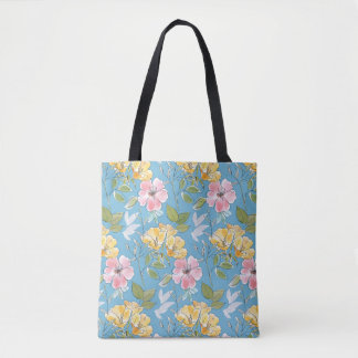 Tote Bag Aquarelle Aqua Bloom
