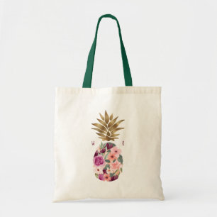 Tote Bag Aquarelle botanique florale chic Ananas