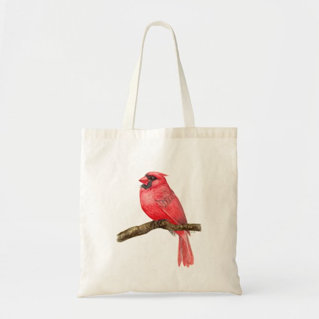 Tote Bag Aquarelle cardinale (Devant)