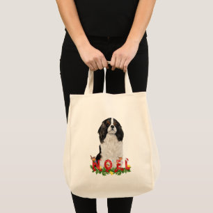 Tote Bag Aquarelle Cavalier King Charles Noel Noël