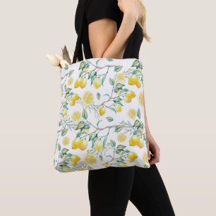 Tote Bag Aquarelle Citron jaune