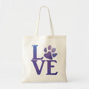 Tote Bag Aquarelle classique L-paw-VE violet