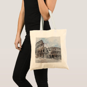 Tote Bag Aquarelle Colisée Rome Italie