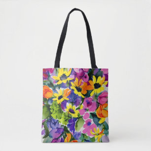 Tote Bag Aquarelle colorée Art Floral