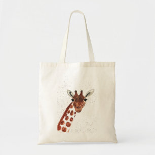 Tote Bag Aquarelle Cute Giraffe animal Safari Jungle Art