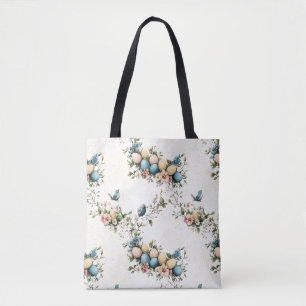 Tote Bag Aquarelle de charme Oiseaux de Pâques et printemps