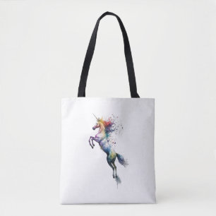 Tote Bag Aquarelle de couleur arc-en-ciel Abstraite d'une l