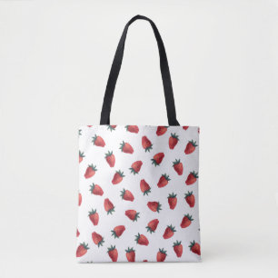Tote Bag Aquarelle de fraises : Jouer Motif sans couture