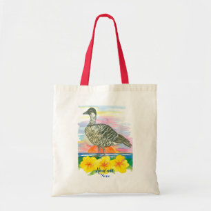 Tote Bag Aquarelle de l'État Hawaiian Goose Nene