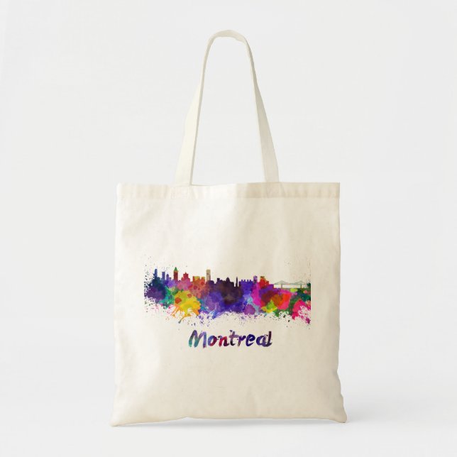 Tote Bag Aquarelle de Montréal (Devant)