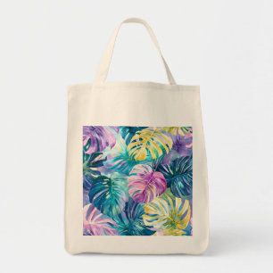 Tote Bag Aquarelle d'or Paradis Feuille tropical