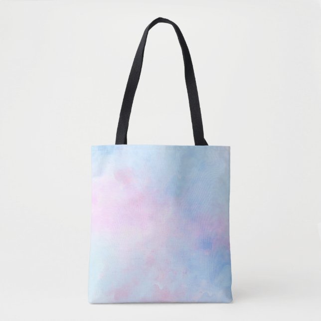 Tote Bag Aquarelle Dreamy Rose bleu turquoise (Devant)
