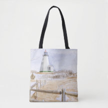 Aquarelle du phare de Plymouth