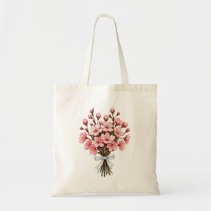 Tote Bag Aquarelle en fleurs de cerisier Sakura Bouquet