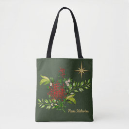 Tote Bag Aquarelle - Faisceaux de Noël Personnalisés