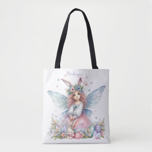 Tote Bag Aquarelle Fleur de printemps de Pâques (Devant)