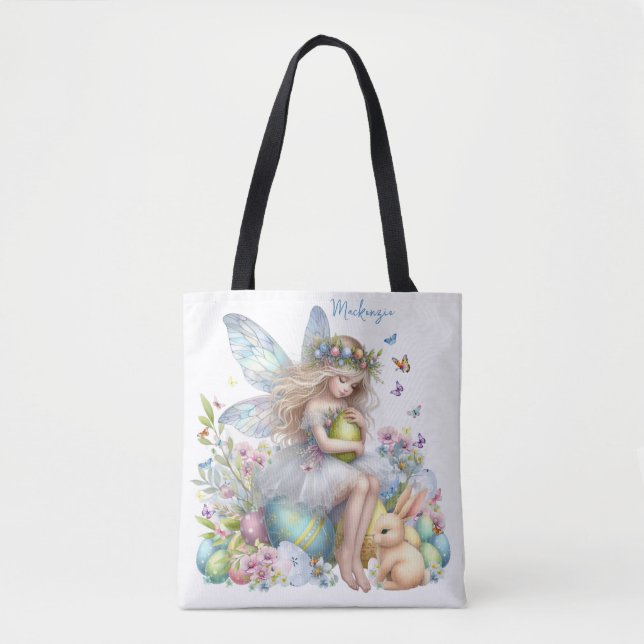 Tote Bag Aquarelle Fleur de printemps de Pâques (Devant)