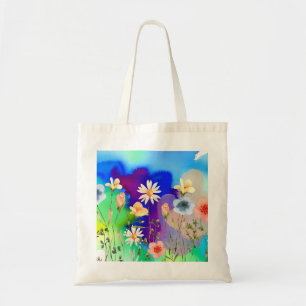 Tote Bag Aquarelle Fleur sauvage naturel