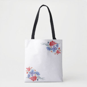 Tote Bag Aquarelle, fleurs.
