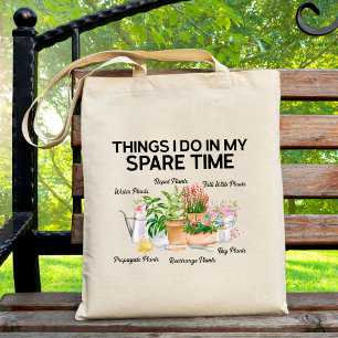 Tote Bag Aquarelle Floral Plante Funny Citation jardinage