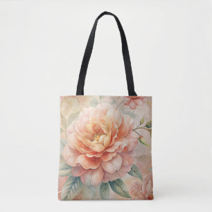Tote Bag Aquarelle florale de teint délicate