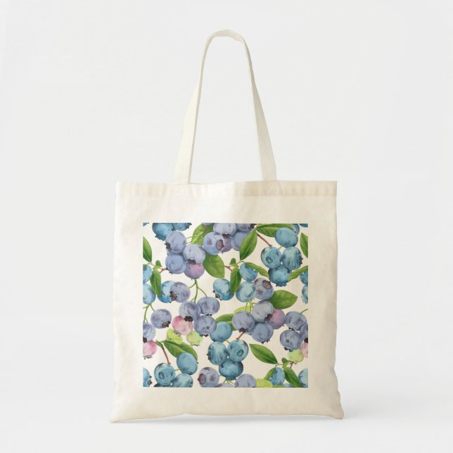 Tote Bag Aquarelle Grand Blueberry (Devant)
