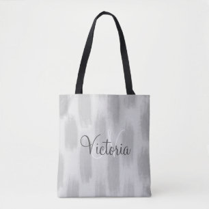 Tote Bag Aquarelle grise abstraite moderne tendance personn