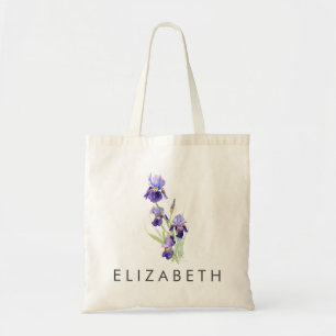 Tote Bag Aquarelle Iris Février Février Fleur de naissance 