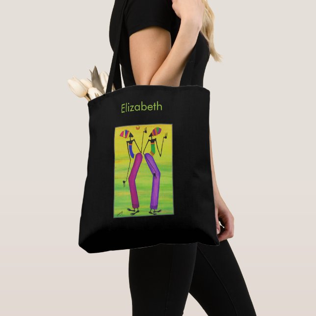 Tote Bag Aquarelle, JOLIE JOUR ensoleillé (De près)