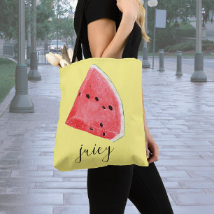 Tote Bag Aquarelle Juicy Watermelon Wedge
