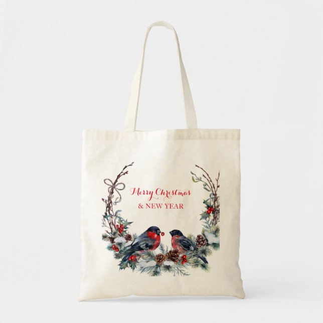 Tote Bag Aquarelle Les Étalons La Couronne Et Les Oiseaux (Devant)
