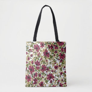 Tote Bag Aquarelle main dessinée sans couture motif avec be