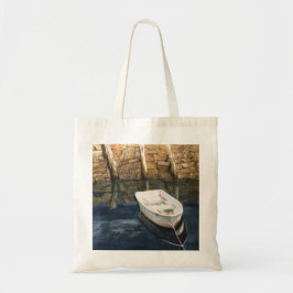 Tote Bag Aquarelle Maine Rowboat Harbour Skiff