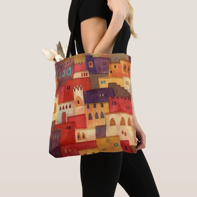 Tote Bag Aquarelle Maroc (De près)