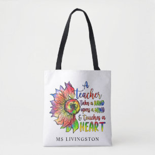 Tote Bag Aquarelle moderne et élégant Professeur personnali
