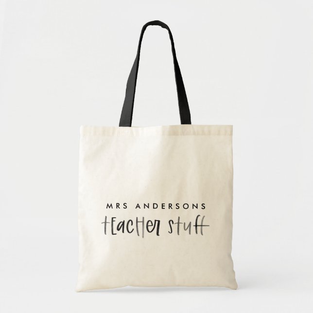 Tote Bag Aquarelle moderne petit budget enseignant cadeau (Devant)