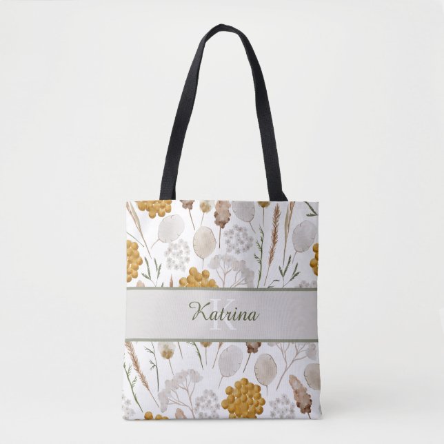 Tote Bag Aquarelle monochrome Fourre-tout (Devant)