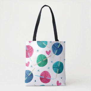 Tote Bag Aquarelle motif sans couture avec des boules color